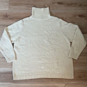 Beige Turtleneck Sweater